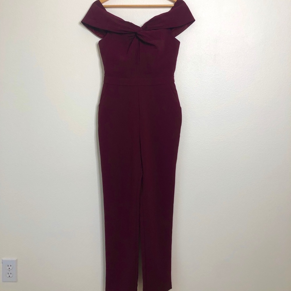 Maroon Adelyn Rae Jumpsuit NWT